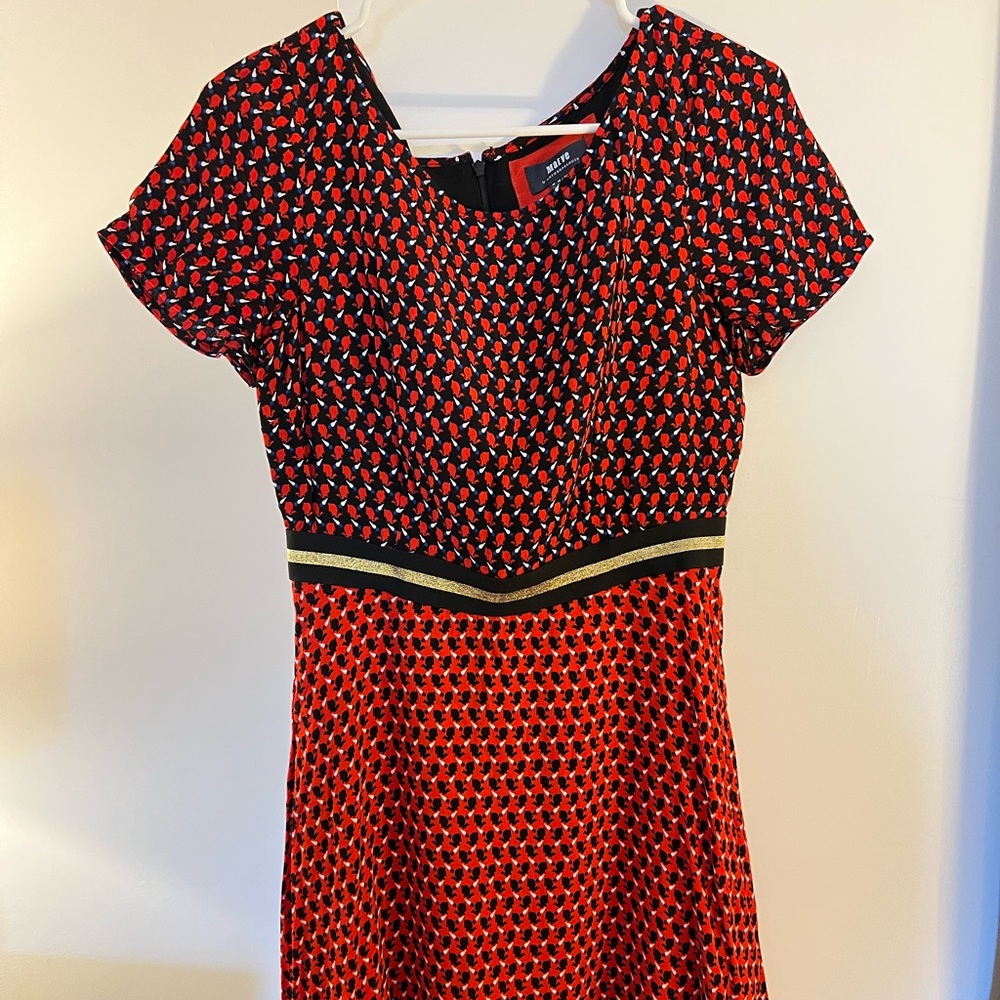 Unique Red Anthro Dress